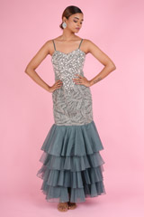 Heavy Embroidered Mermaid Gown4580 video